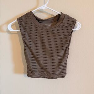 Acacia Swimwear Brown Mesh Muscle Tee